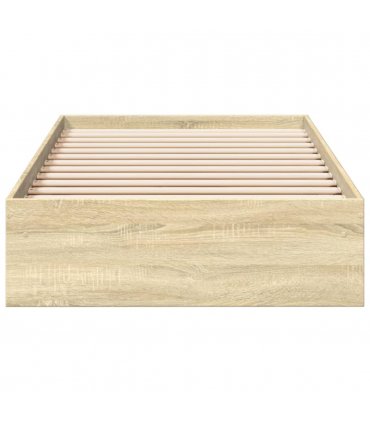 vidaXL Bed Frame with Drawers without Mattress Sonoma Oak 90x200 cm — Size: 90 x 200 cm — V0672117848