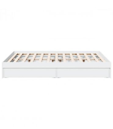 vidaXL Bed Frame with Drawers without Mattress White 140x200 cm — Size: 140 x 200 cm — V0672117849