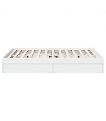 vidaXL Bed Frame with Drawers without Mattress White 120x190 cm Small Double — Size: 120 x 190 cm
