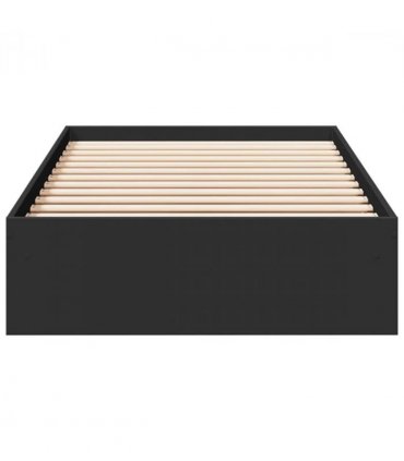 vidaXL Bed Frame with Drawers without Mattress Black 75x190 cm Small Single — Size: 75 x 190 cm — V0672117856
