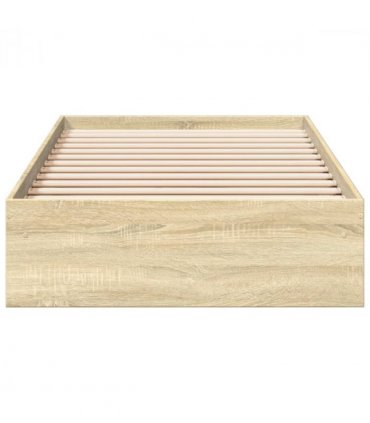 vidaXL Bed Frame with Drawers without Mattress Sonoma Oak 90x190 cm Single — Size: 90 x 190 cm
