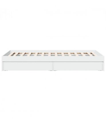 vidaXL Bed Frame with Drawers without Mattress White 90x200 cm — Size: 90 x 200 cm — V0672117869
