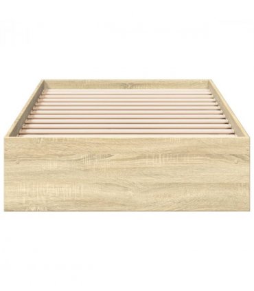 vidaXL Bed Frame with Drawers without Mattress Sonoma Oak 100x200 cm — Size: 100 x 200 cm