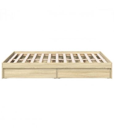 vidaXL Bed Frame with Drawers without Mattress Sonoma Oak 140x200 cm — Size: 140 x 200 cm