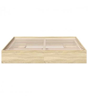 vidaXL Bed Frame with Drawers without Mattress Sonoma Oak 180x200 cm Super King — Size: 180 x 200 cm — V0672117892
