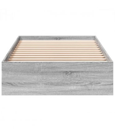 vidaXL Bed Frame with Drawers without Mattress Grey Sonoma 100x200 cm — Size: 100 x 200 cm