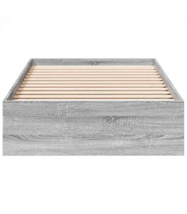 vidaXL Bed Frame with Drawers without Mattress Grey Sonoma 90x190 cm Single — Size: 90 x 190 cm — V0672117902