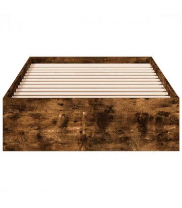 vidaXL Bed Frame with Drawers without Mattress Smoked Oak 100x200 cm — Size: 100 x 200 cm