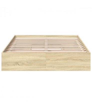 vidaXL Bed Frame with Drawers without Mattress Sonoma Oak 120x200 cm — Size: 120 x 200 cm