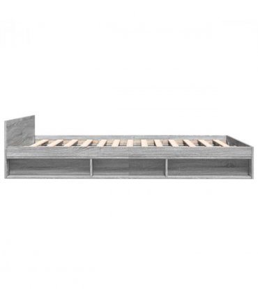 vidaXL Bed Frame with Drawers without Mattress Grey Sonoma 120x190 cm Small Double — Size: 120 x 190 cm