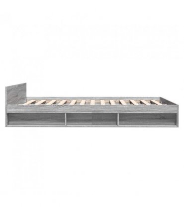 vidaXL Bed Frame with Drawers without Mattress Grey Sonoma 150x200 cm King Size — Size: 150 x 200 cm — V0672117917