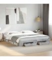 vidaXL Bed Frame with Drawers without Mattress Concrete Grey 180x200 cm Super King — Size: 180 x 200 cm — V0672117919