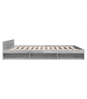 vidaXL Bed Frame with Drawers without Mattress Grey Sonoma 180x200 cm Super King — Size: 180 x 200 cm — V0672117921