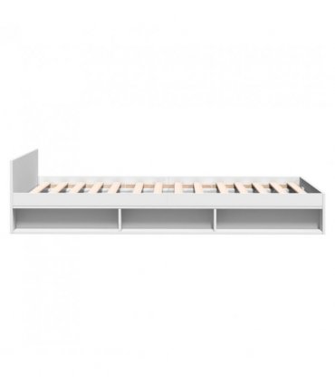vidaXL Bed Frame with Drawer without Mattress White 75x190 cm Small Single — Size: 75 x 190 cm