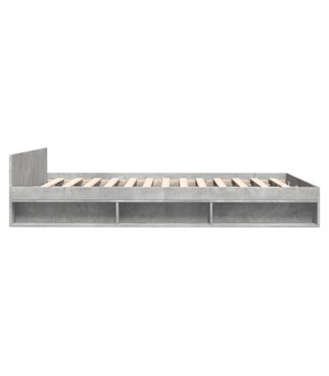 vidaXL Bed Frame with Drawers without Mattress Concrete Grey 160x200 cm — Size: 160 x 200 cm
