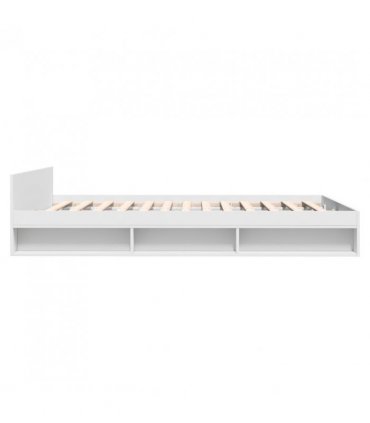 vidaXL Bed Frame with Drawers without Mattress White 135x190 cm Double — Size: 135 x 190 cm — V0672117938