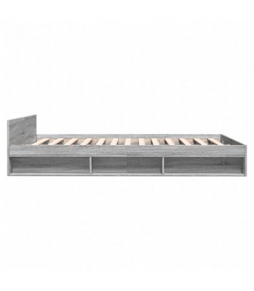 vidaXL Bed Frame with Drawers without Mattress Grey Sonoma 160x200 cm — Size: 160 x 200 cm — V0672117939