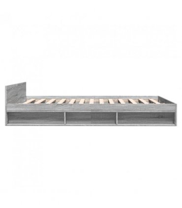 vidaXL Bed Frame with Drawers without Mattress Grey Sonoma 120x200 cm — Size: 120 x 200 cm