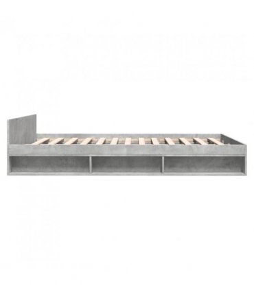 vidaXL Bed Frame with Drawers without Mattress Concrete Grey 140x200 cm — Size: 140 x 200 cm