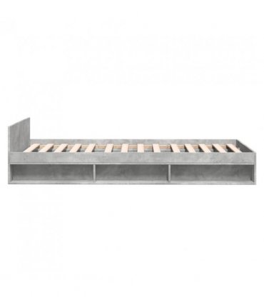 vidaXL Bed Frame with Drawer without Mattress Concrete Grey 90x200 cm — Size: 90 x 200 cm