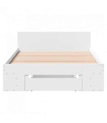 vidaXL Bed Frame with Drawer without Mattress White 90x200 cm — Size: 90 x 200 cm