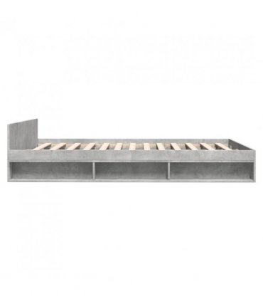 vidaXL Bed Frame with Drawers without Mattress Concrete Grey 120x200 cm — Size: 120 x 200 cm