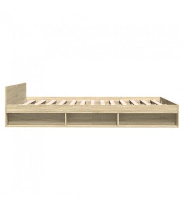vidaXL Bed Frame with Drawers without Mattress Sonoma Oak 140x200 cm — Size: 140 x 200 cm — V0672117973