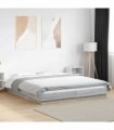 vidaXL Bed Frame with LED Lights without Mattress Grey Sonoma 160x200cm — Size: 160 x 200 cm