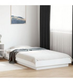 vidaXL Bed Frame with LED Lights without Mattress White 90x190cm — Size: 90 x 190 cm