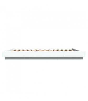 vidaXL Bed Frame without Mattress White 120x190 cm Small Double — Size: 120 x 190 cm