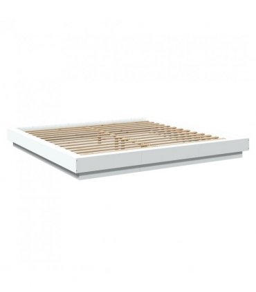 vidaXL Bed Frame without Mattress White 200x200 cm — Size: 200 x 200 cm — V0672118119