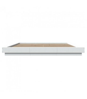 vidaXL Bed Frame without Mattress White 200x200 cm — Size: 200 x 200 cm — V0672118119