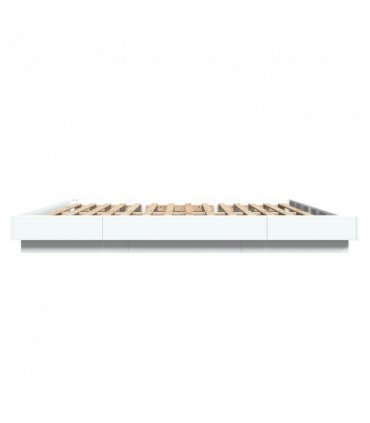 vidaXL Bed Frame without Mattress White 200x200 cm — Size: 200 x 200 cm — V0672118119