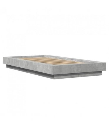vidaXL Bed Frame without Mattress Concrete Grey 100x200 cm — Size: 100 x 200 cm — V0672118120