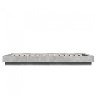 vidaXL Bed Frame without Mattress Concrete Grey 100x200 cm — Size: 100 x 200 cm — V0672118120