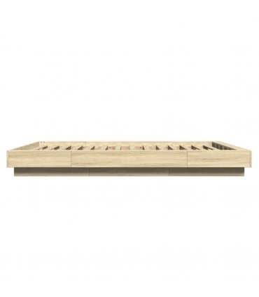 vidaXL Bed Frame without Mattress Sonoma Oak 120x200 cm — Size: 120 x 200 cm — V0672118122