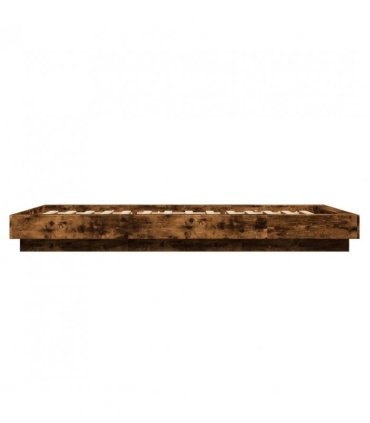 vidaXL Bed Frame without Mattress Smoked Oak 75x190 cm Small Single — Size: 75 x 190 cm — V0672118123