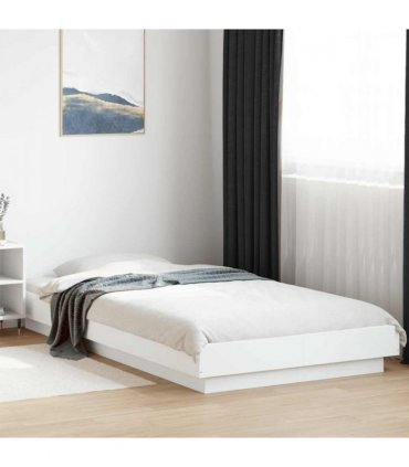 vidaXL Bed Frame without Mattress White 100x200 cm — Size: 100 x 200 cm — V0672118124