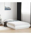 vidaXL Bed Frame without Mattress White 100x200 cm — Size: 100 x 200 cm — V0672118124