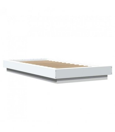 vidaXL Bed Frame without Mattress White 100x200 cm — Size: 100 x 200 cm — V0672118124