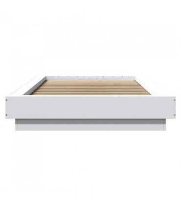 vidaXL Bed Frame without Mattress White 100x200 cm — Size: 100 x 200 cm — V0672118124