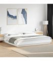 vidaXL Bed Frame without Mattress White 180x200 cm Super King — Size: 180 x 200 cm