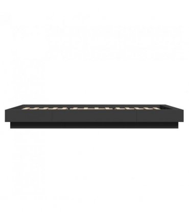 vidaXL Bed Frame without Mattress Black 75x190 cm Small Single — Size: 75 x 190 cm — V0672118132