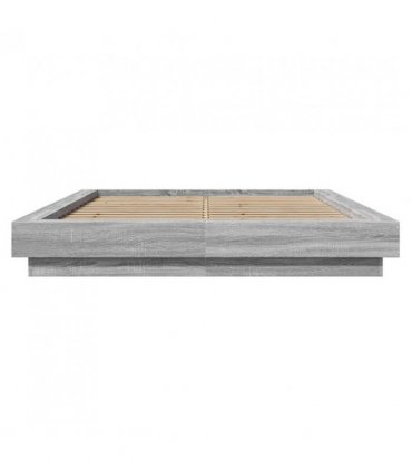vidaXL Bed Frame without Mattress Grey Sonoma 120x200 cm — Size: 120 x 200 cm — V0672118133