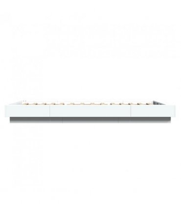 vidaXL Bed Frame without Mattress White 75x190 cm Small Single — Size: 75 x 190 cm — V0672118137