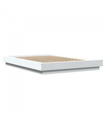 vidaXL Bed Frame without Mattress White 120x200 cm — Size: 120 x 200 cm — V0672118138