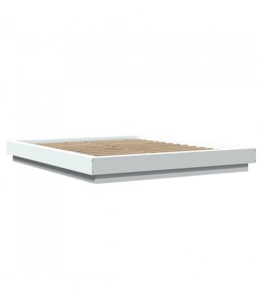 vidaXL Bed Frame without Mattress White 160x200 cm — Size: 160 x 200 cm — V0672118144