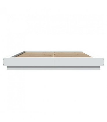 vidaXL Bed Frame without Mattress White 160x200 cm — Size: 160 x 200 cm — V0672118144