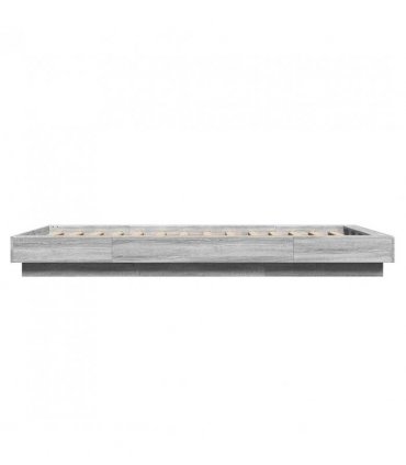 vidaXL Bed Frame without Mattress Grey Sonoma 100x200 cm — Size: 100 x 200 cm — V0672118146