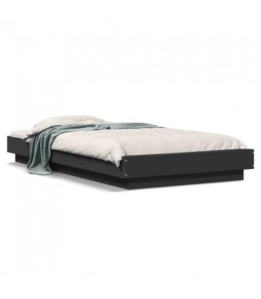vidaXL Bed Frame without Mattress Black 100x200 cm — Size: 100 x 200 cm — V0672118151